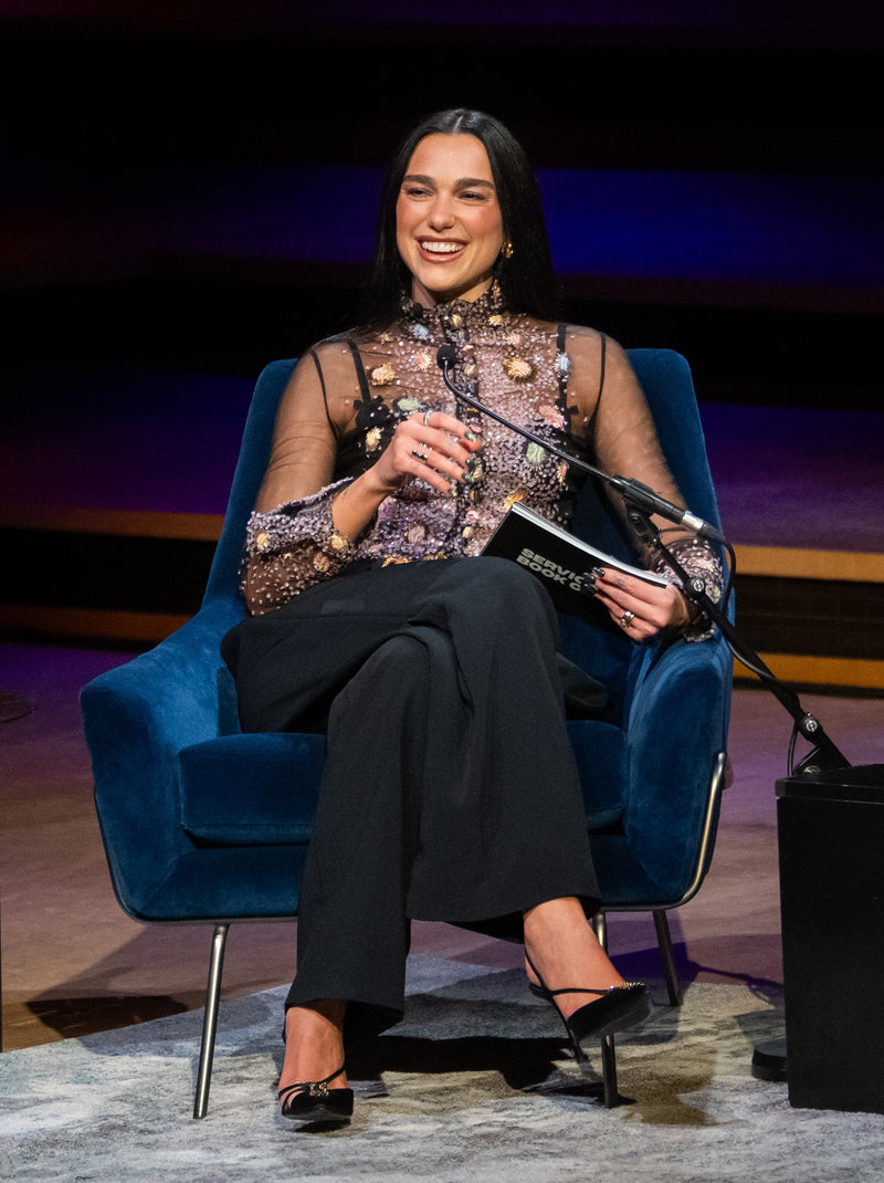 DUA LIPA WEARS SCHIAPARELLI<br>AT THE 2026 LONDON LITERATURE FESTIVAL