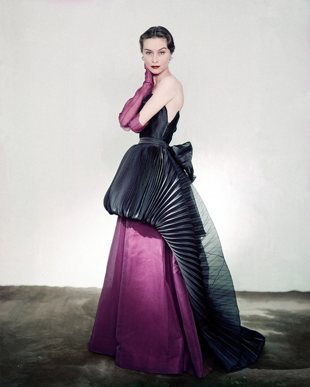 schiaparelli pleated dress Image of Fashion By Elsa Schiaparelli, Paris, August 10, 1953 : Evening