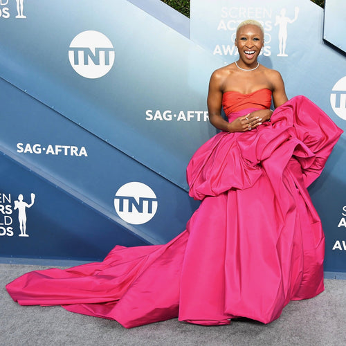 CYNTHIA ERIVO EN SCHIAPARELLI HAUTE COUTURE SUR MESURE AU 26ÈME SCREEN ACTORS GUILD AWARDS