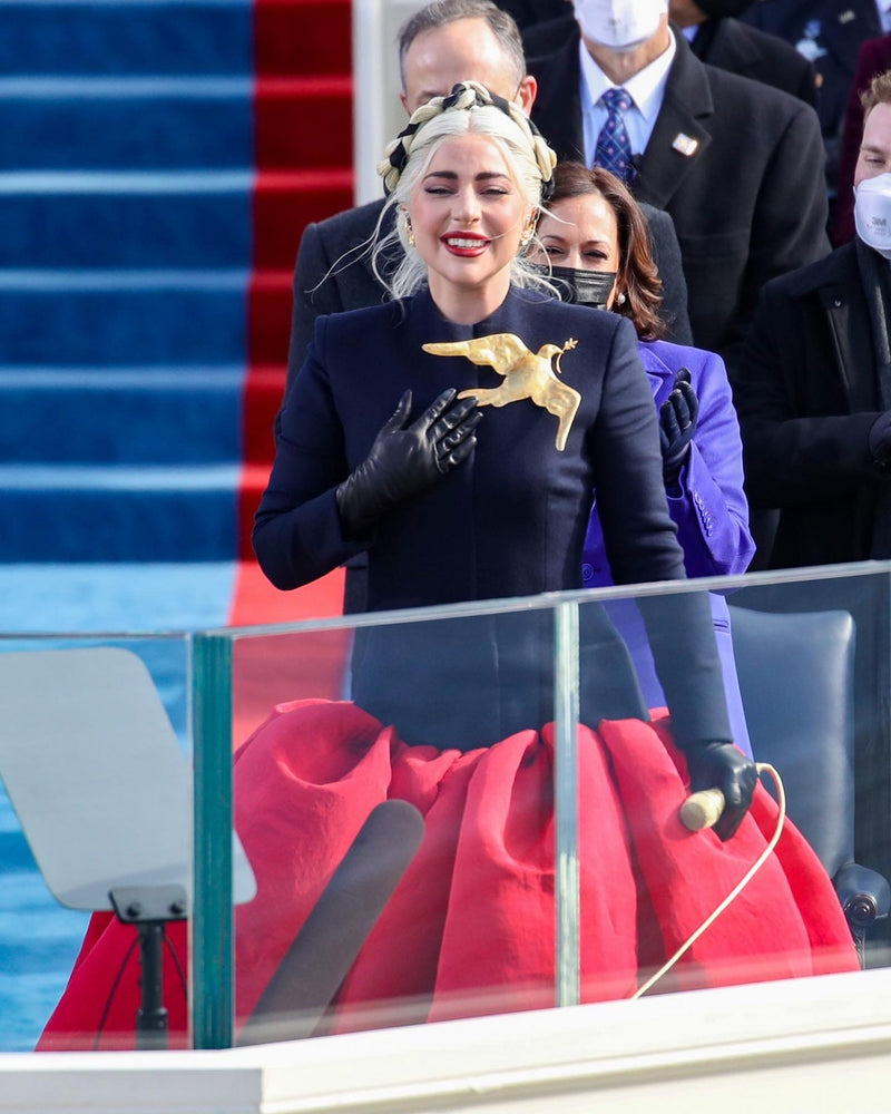 LADY GAGA WORE CUSTOM SCHIAPARELLI HAUTE COUTURE TO PERFORM AT U.S PRESIDENT-ELECT JOE BIDEN’S INAUGURATION CEREMONY