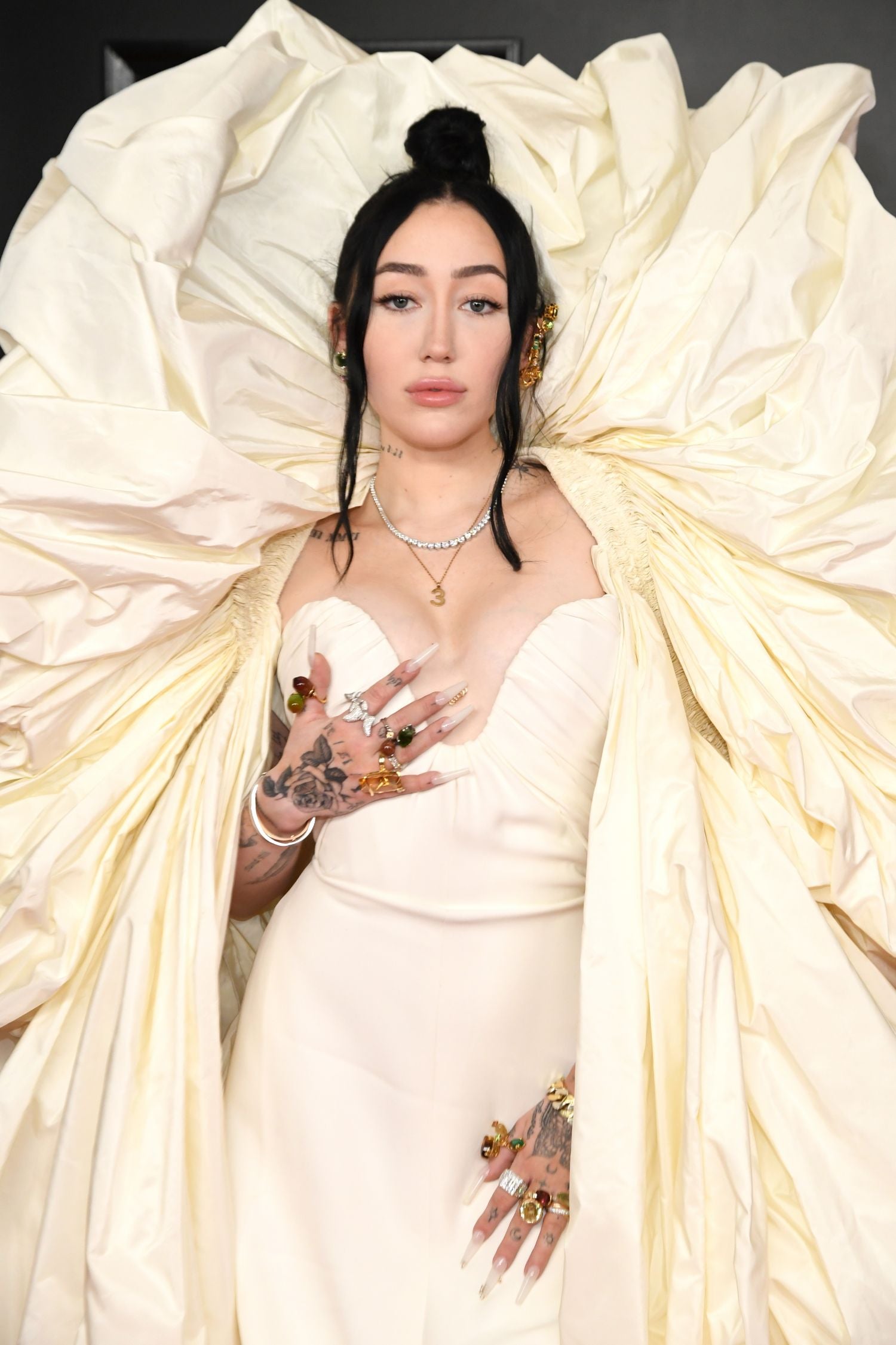 noah cyrus sheer dress shocks in metallic at Milan Fashion Week Noah Cyrus naked dress and