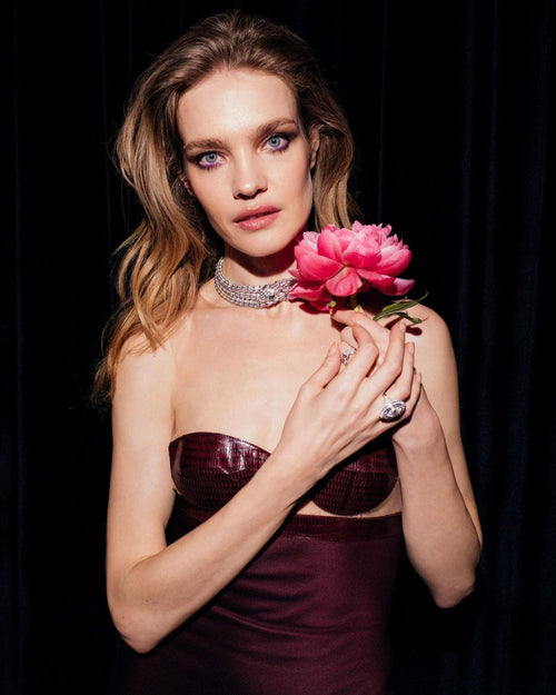 NATALIA VODIANOVA WEARS SCHIAPARELLI HAUTE COUTURE AT THE NAKED HEART FOUNDATION’S CHARITY DINNER