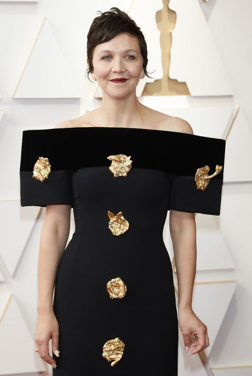 MAGGIE GYLLENHAAL WORE CUSTOM SCHIAPARELLI HAUTE COUTURE TO THE 94TH ACADEMY AWARDS