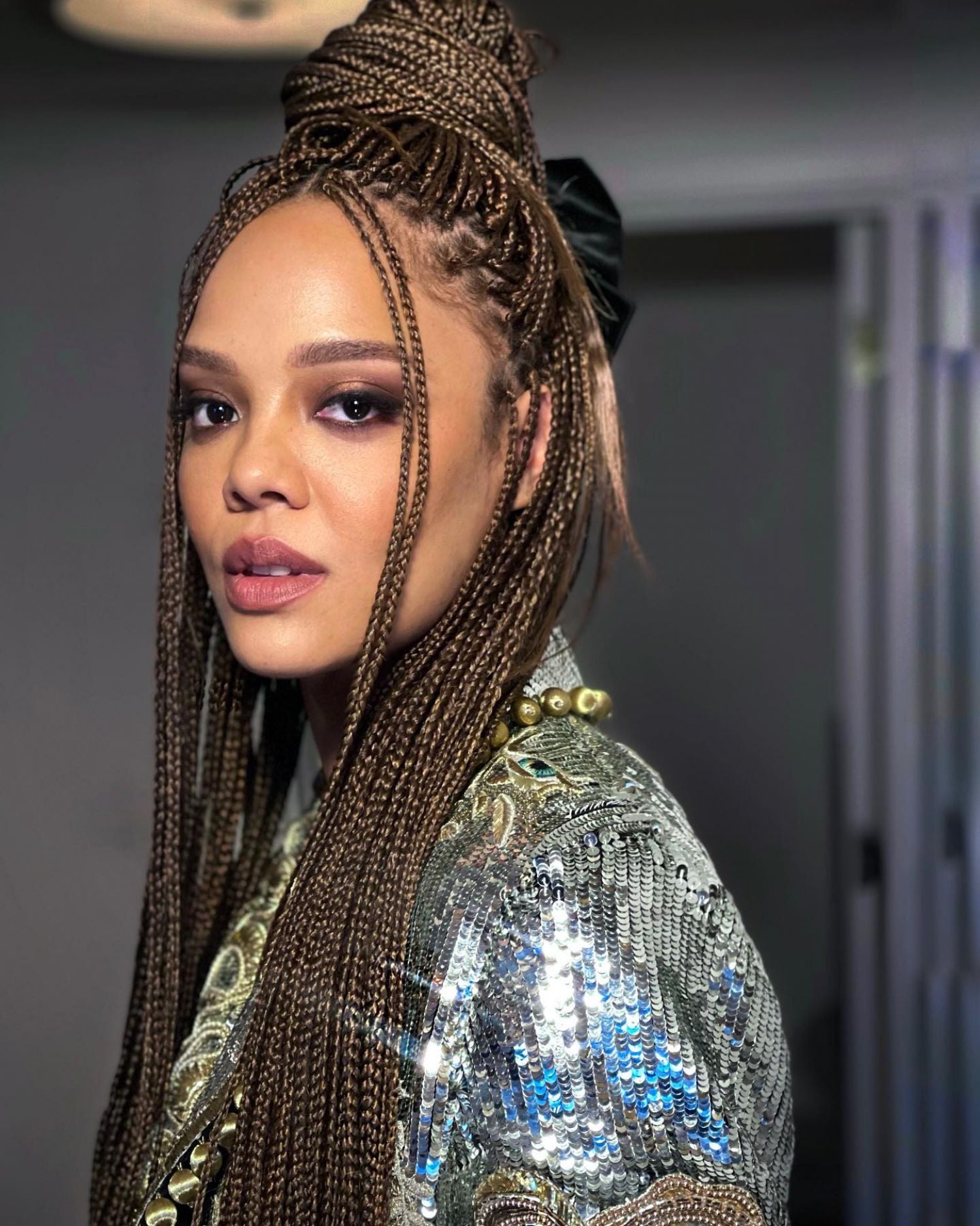 TESSA THOMPSON WORE SPRING SUMMER 2022 SCHIAPARELLI READY-TO-WEAR