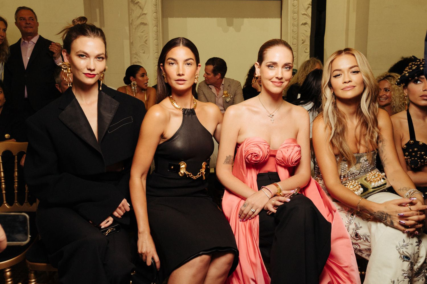 KARLIE KLOSS, LILY ALDRIDGE, CHIARA FERRAGNI AND RITA ORA WORE SCHIAPARELLI SPRING SUMMER 2022 READY-TO-WEAR