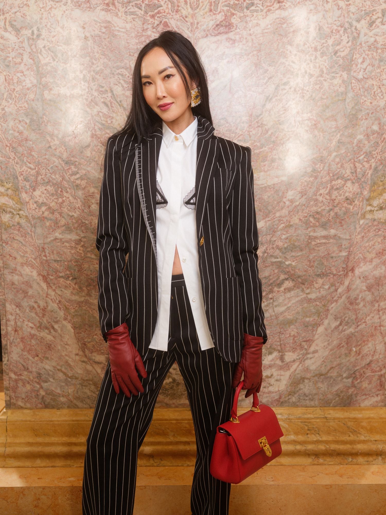 CHRISELLE LIM WORE SCHIAPARELLI READY-TO-WEAR FALL/WINTER 2022-2023