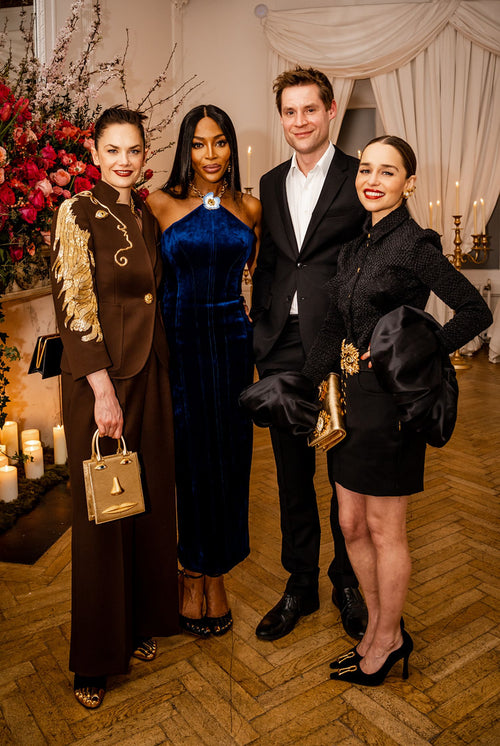 RUTH WILSON, NAOMI CAMPBELL AND EMILIA CLARKE IN SCHIAPARELLI SPRING/SUMMER 2023 READY-TO-WEAR