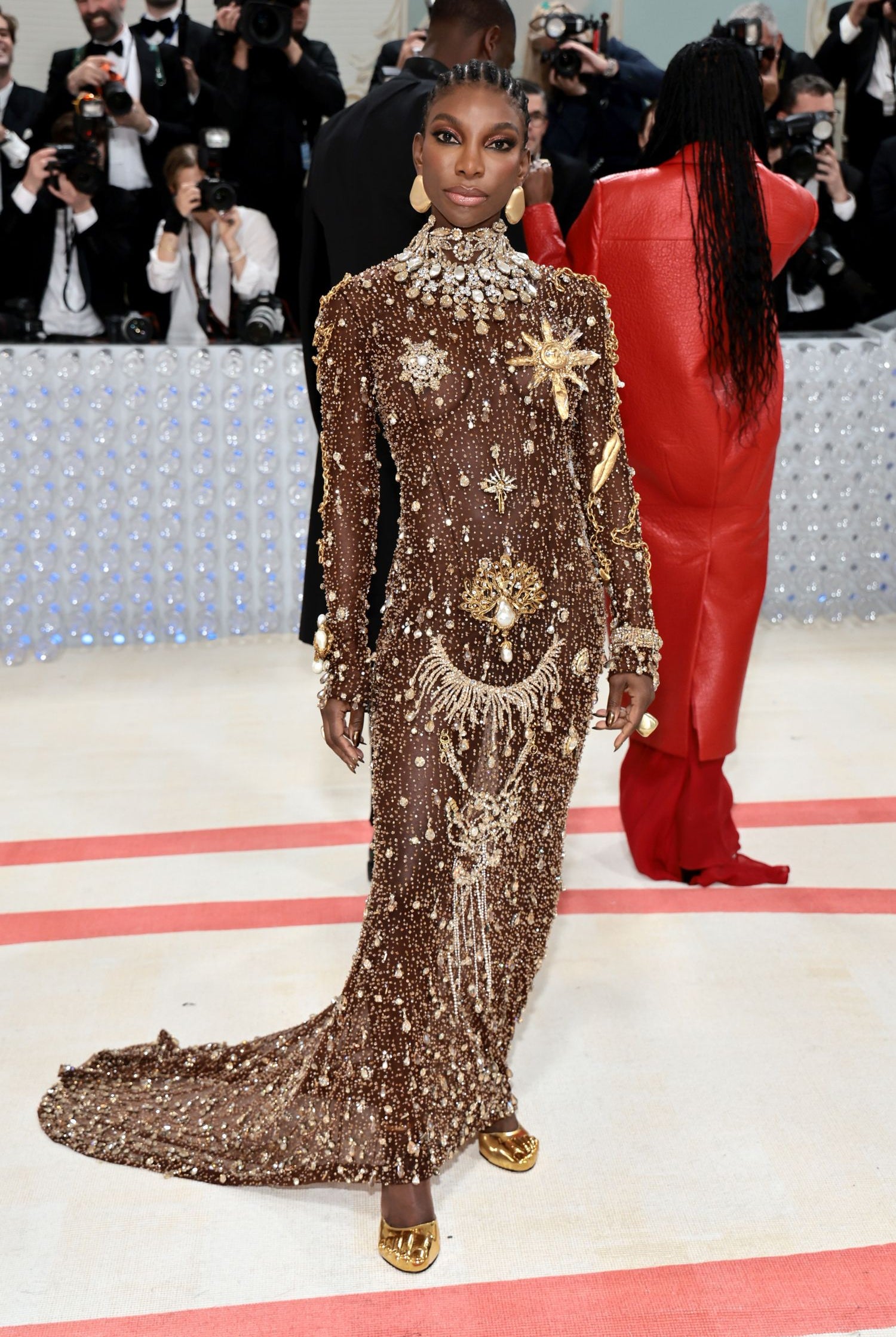 MICHAELA COEL WORE CUSTOM SCHIAPARELLI HAUTE COUTURE TO CO-CHAIR THE 2023 MET GALA