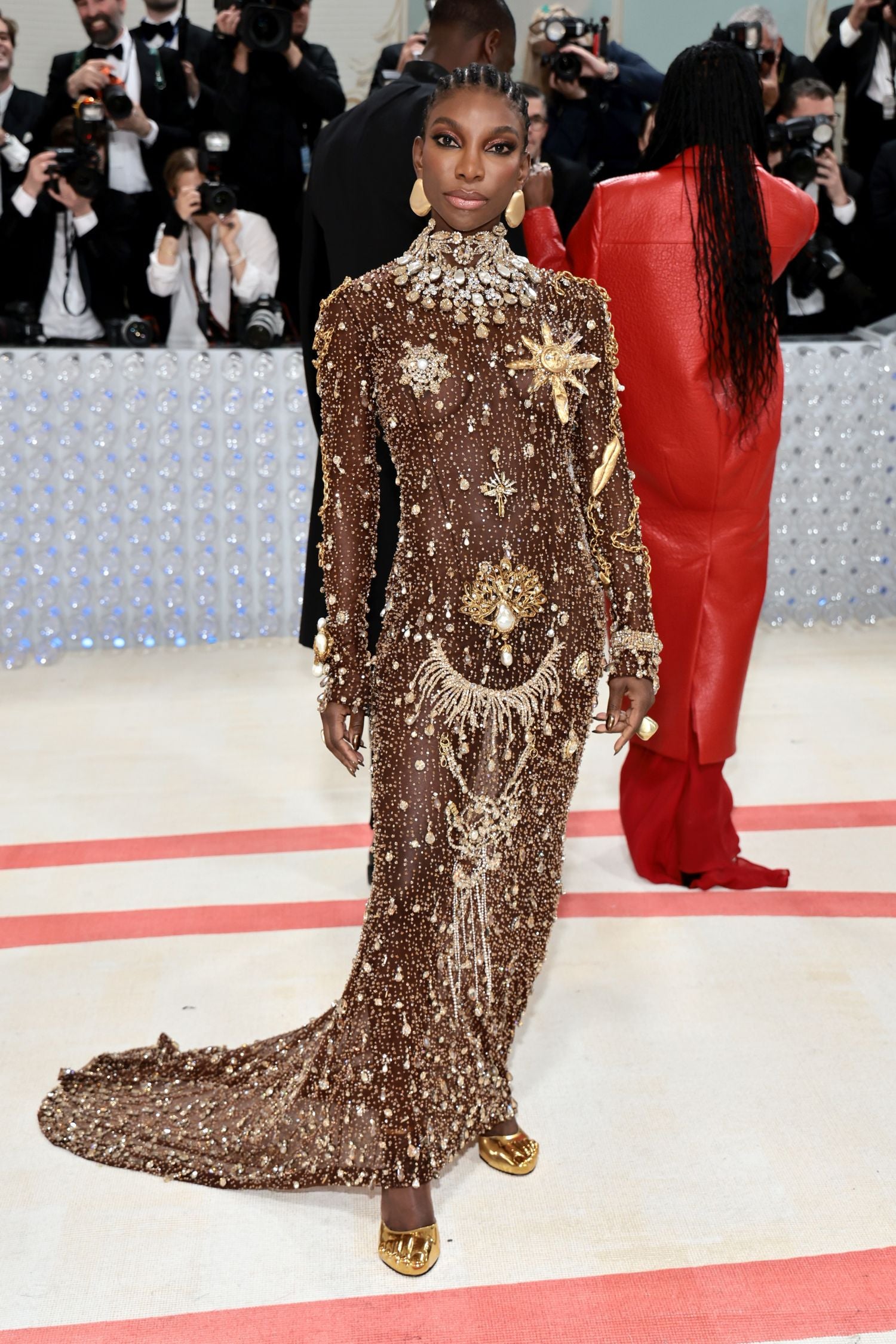MICHAELA COEL WORE CUSTOM SCHIAPARELLI HAUTE COUTURE TO CO-CHAIR THE 2023 MET GALA