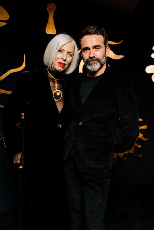 DANIEL ROSEBERRY AND LINDA FARGO CELEBRATING THE EXCLUSIVE OPENING OF THE NEW, TEMPORARY BOUTIQUE AT BERGDORF GOODMAN.