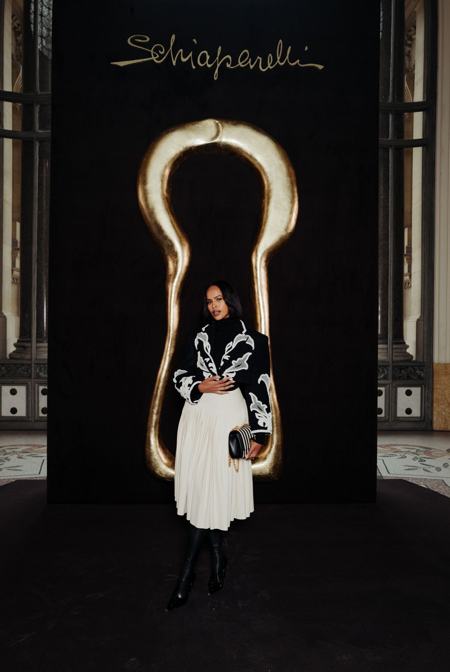 SABRINA ELBA WORE SCHIAPARELLI READY-TO-WEAR FALL/WINTER 2023-2024