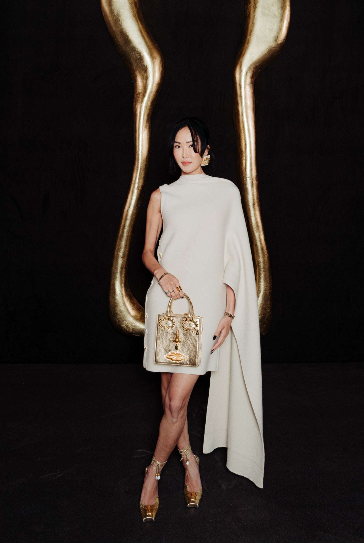 CHRISELLE LIM WORE SCHIAPARELLI READY-TO-WEAR FALL/WINTER 2023-2024