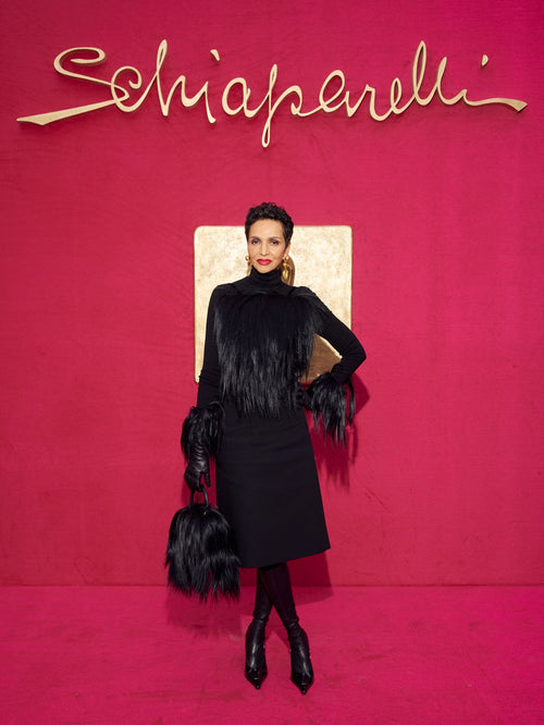 FARIDA KHELFA WORE SCHIAPARELLI READY-TO-WEAR FALL/WINTER 2023-2024