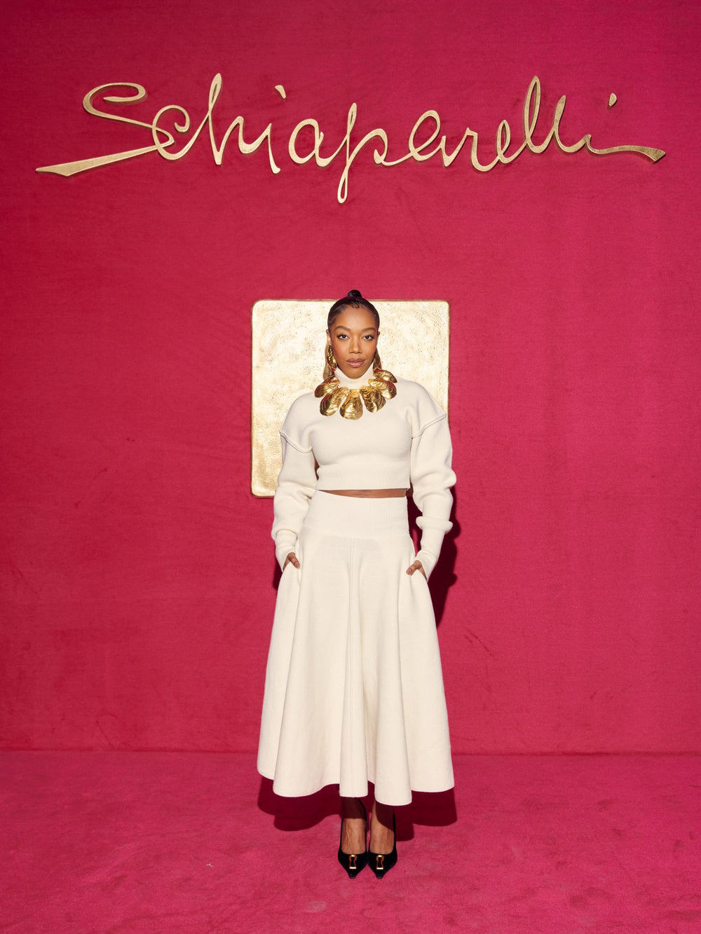 NAOMI ACKIE WORE SCHIAPARELLI READY-TO-WEAR FALL/WINTER 2023-2024