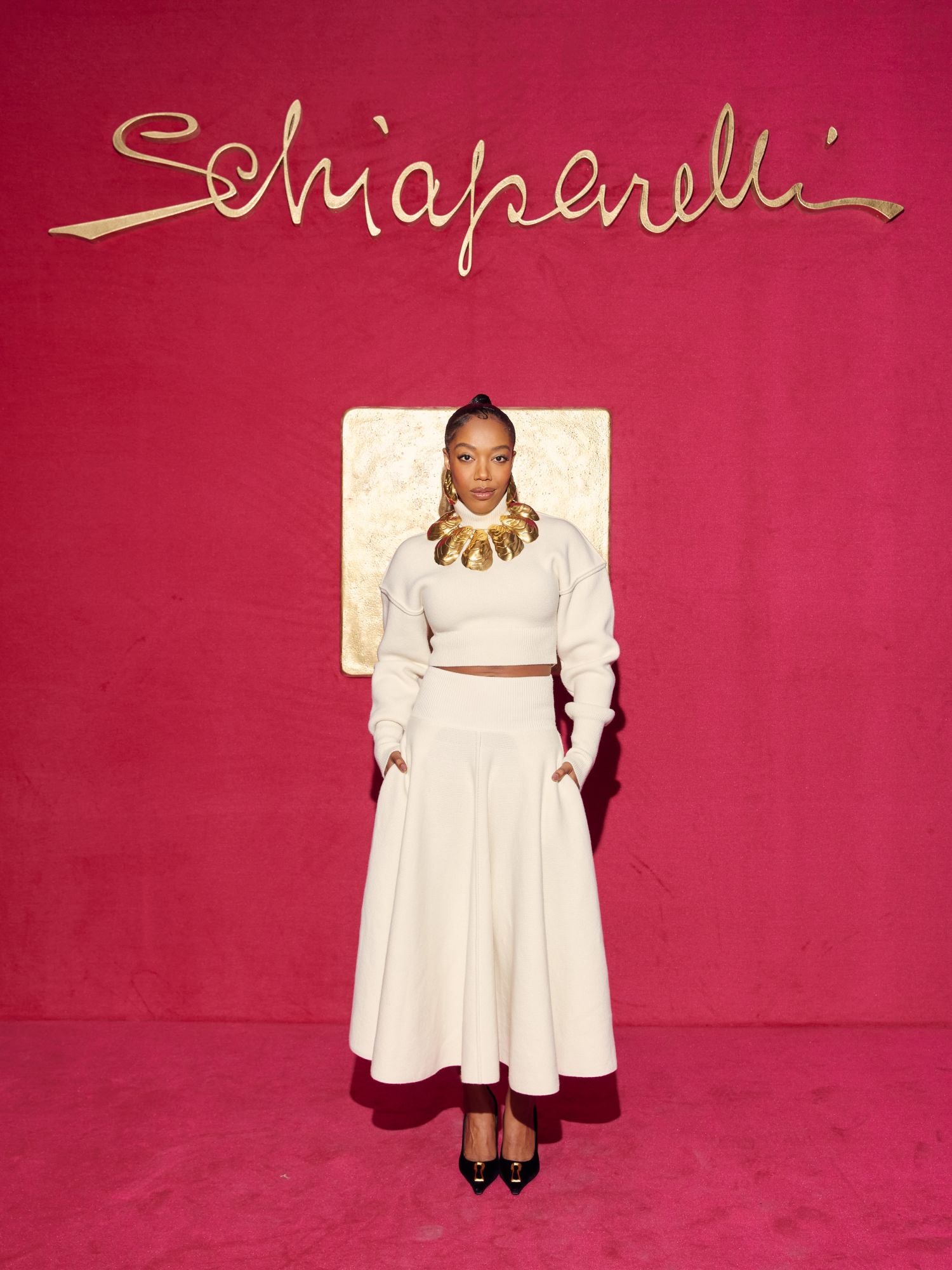 NAOMI ACKIE WORE SCHIAPARELLI READY-TO-WEAR FALL/WINTER 2023-2024