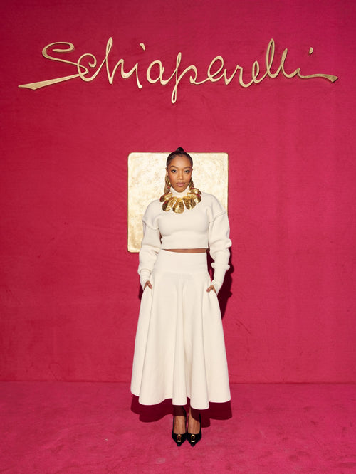 NAOMI ACKIE WORE SCHIAPARELLI READY-TO-WEAR FALL/WINTER 2023-2024