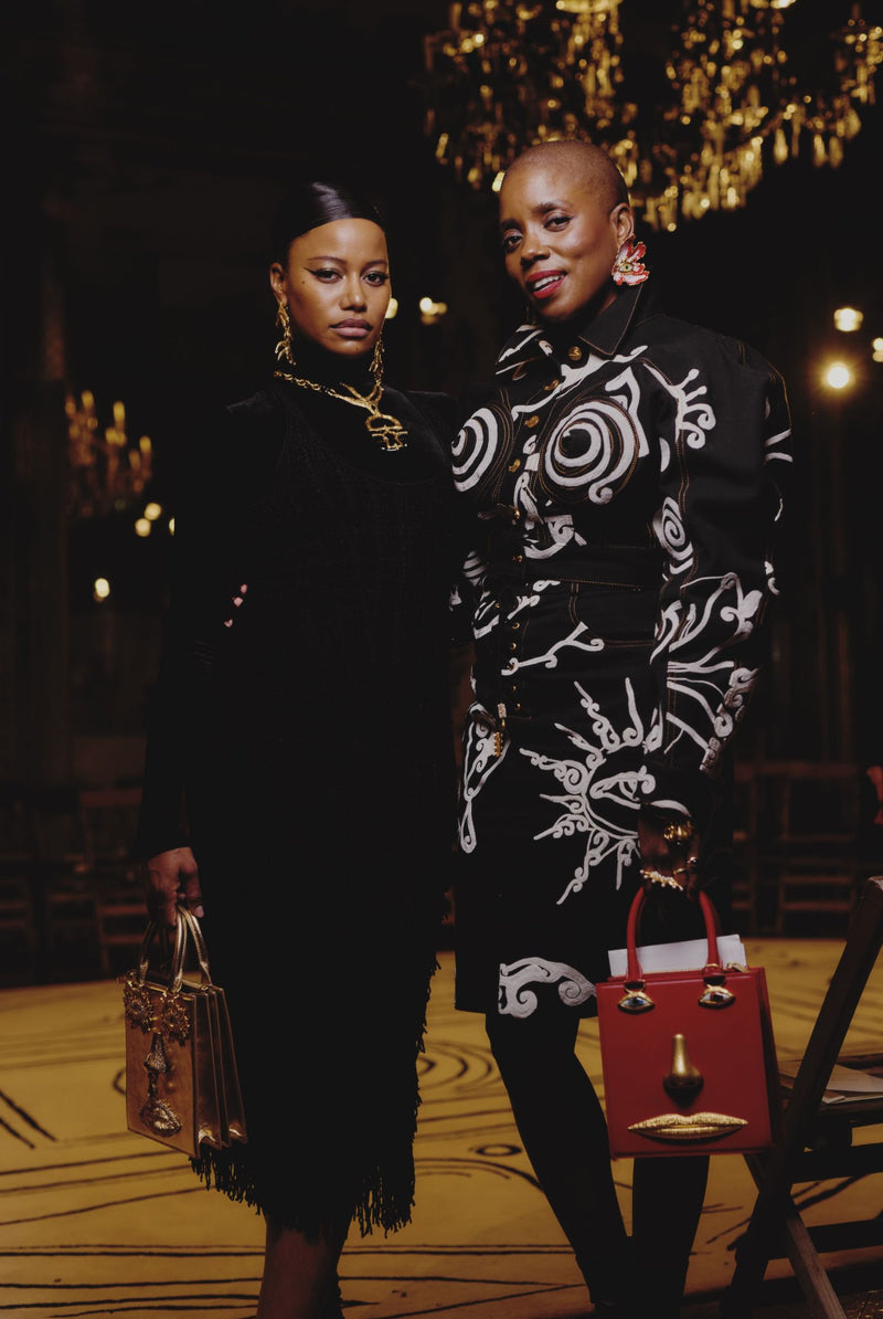 JANICZA BRAVO AND TAYLOUR PAIGE WORE SCHIAPARELLI READY-TO-WEAR