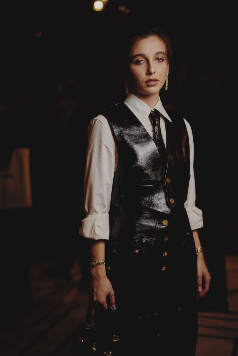 EMMA CHAMBERLAIN WORE SCHIAPARELLI READY-TO-WEAR FALL/WINTER 2023-2024