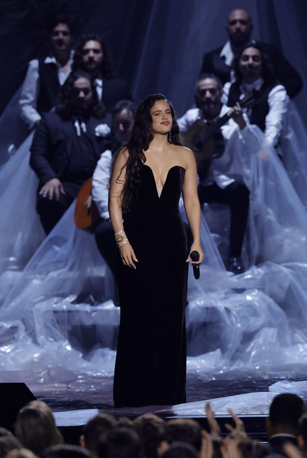 ROSALÍA WORE CUSTOM SCHIAPARELLI HAUTE COUTURE<br>TO THE LATIN GRAMMY AWARDS 2023