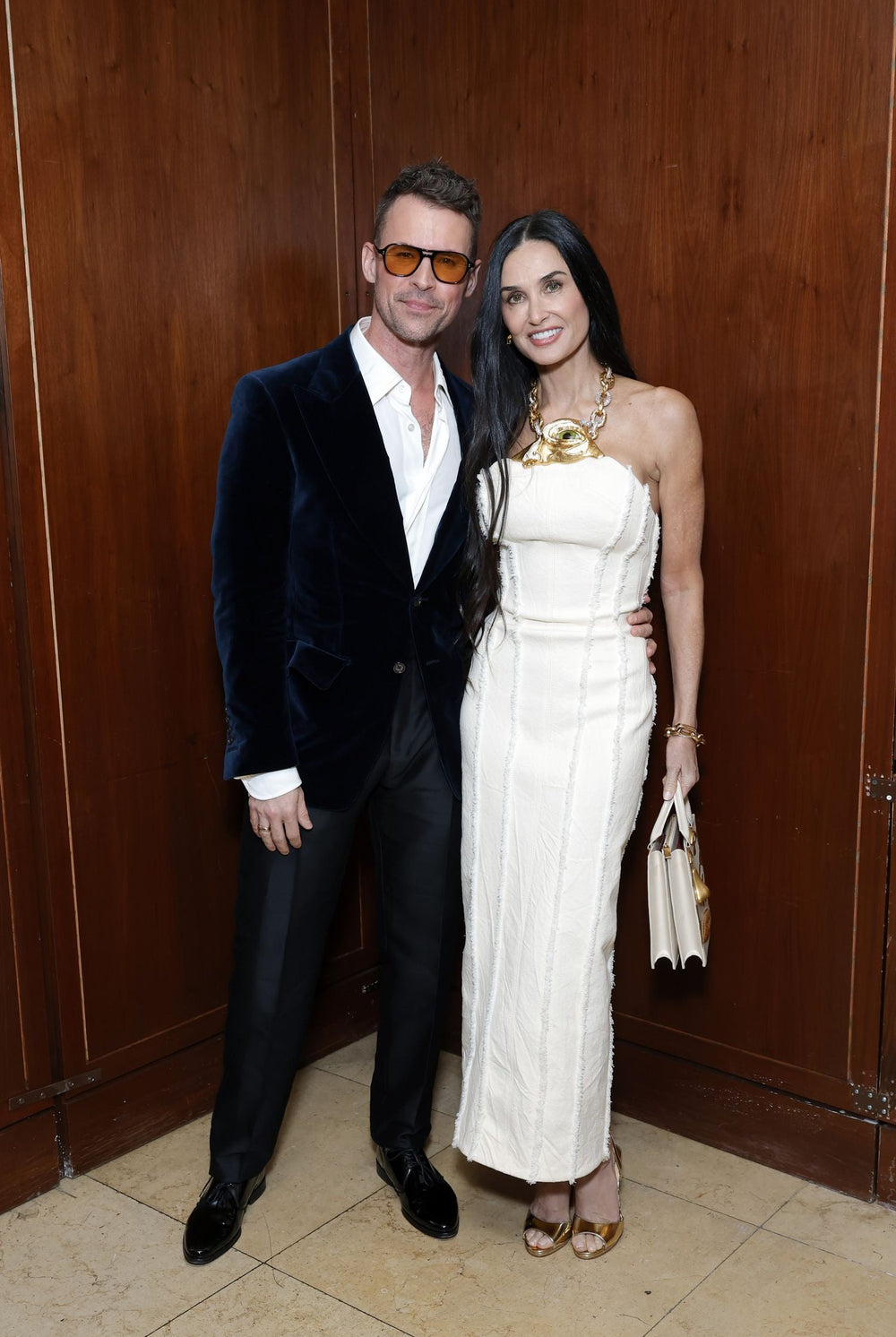 DEMI MOORE WORE SCHIAPARELLI READY-TO-WEAR<br>TO THE HOLLYWOOD REPORTER POWER STYLISTS DINNER