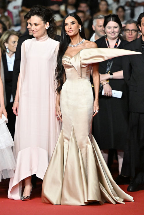 DEMI MOORE WORE SCHIAPARELLI TO THE 77TH ANNUAL CANNES FILM FESTIVAL