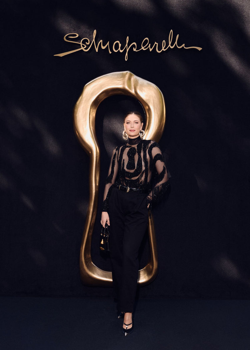MARIA SHARAPOVA WORE SCHIAPARELLI TO THE FALL/WINTER 2024 HAUTE COUTURE SHOW