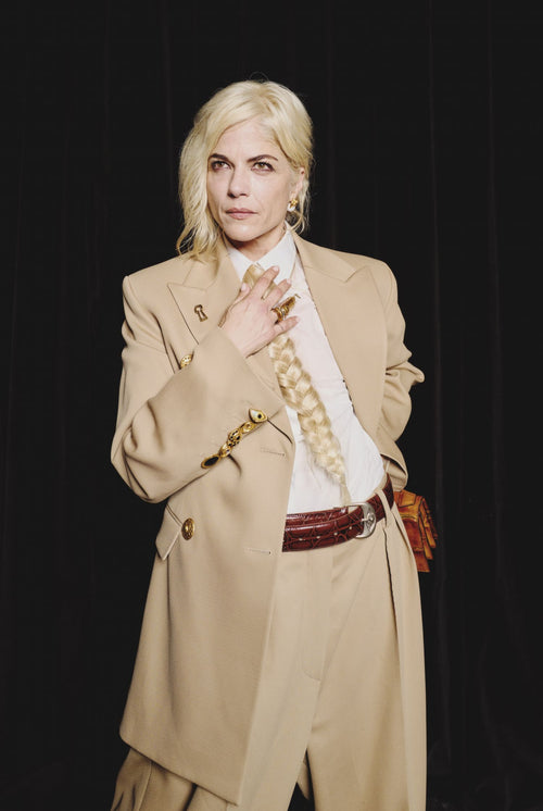 SELMA BLAIR WORE SCHIAPARELLI TO THE FALL/WINTER 2024 HAUTE COUTURE SHOW