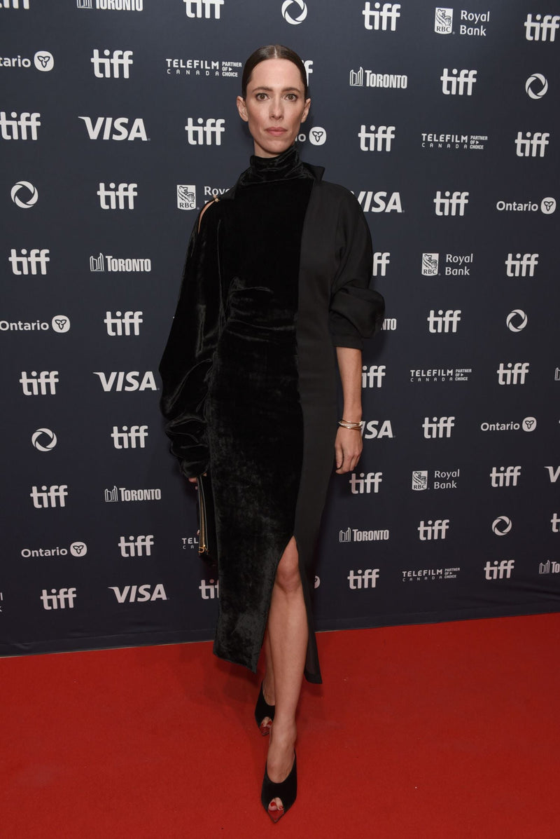 REBECCA HALL WORE SCHIAPARELLI<br>TO THE 49TH TORONTO INTERNATIONAL FILM FESTIVAL