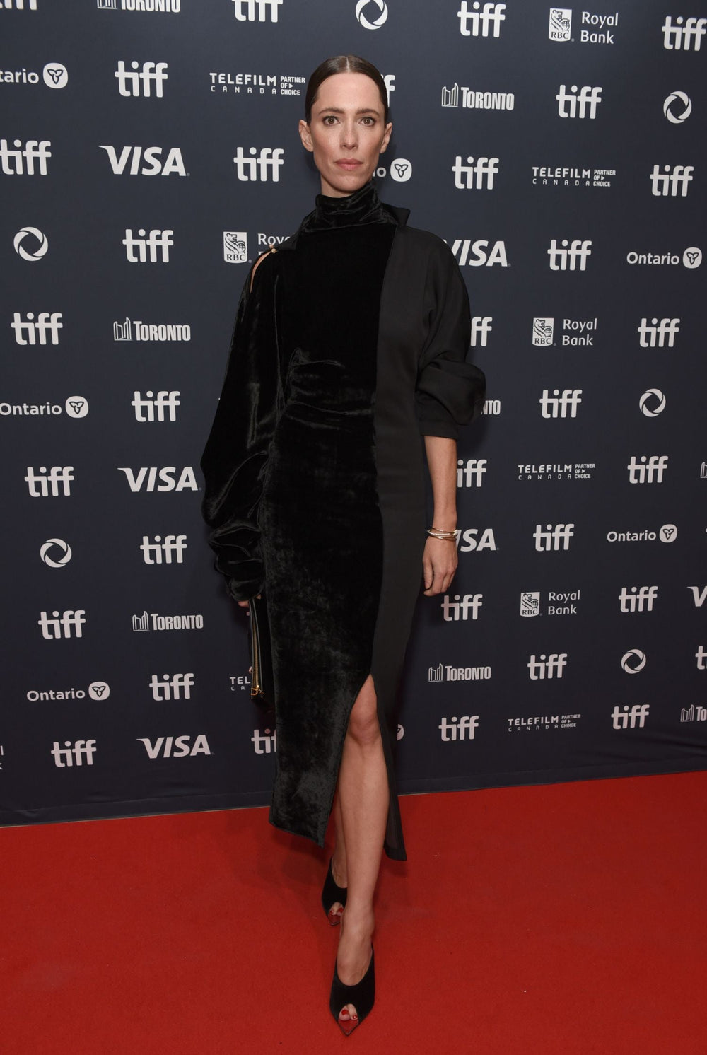 REBECCA HALL WORE SCHIAPARELLI<br>TO THE 49TH TORONTO INTERNATIONAL FILM FESTIVAL