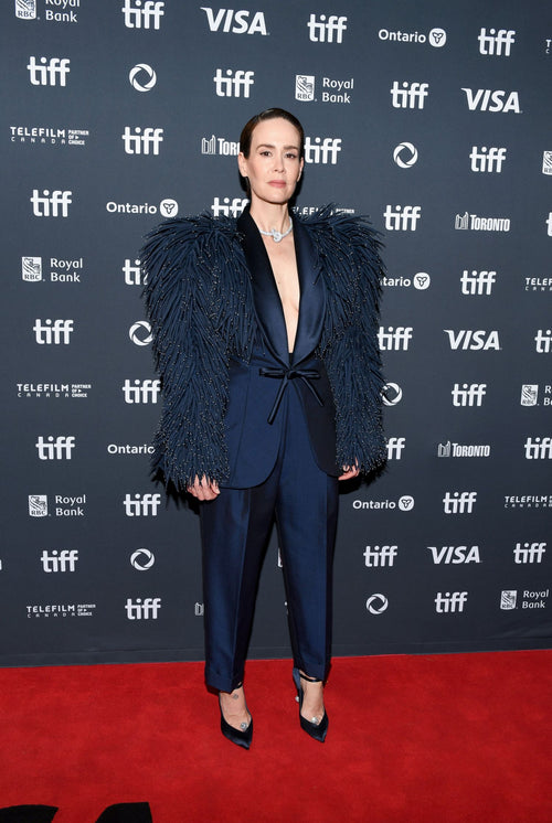 SARAH PAULSON WORE SCHIAPARELLI HAUTE COUTURE TO THE 49TH TORONTO INTERNATIONAL FILM FESTIVAL
