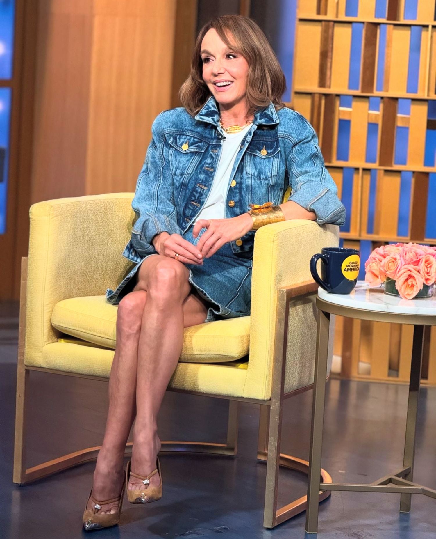 PHILIPPINE LEROY-BEAULIEU WORE SCHIAPARELLI<br>TO THE GOOD MORNING AMERICA SHOW