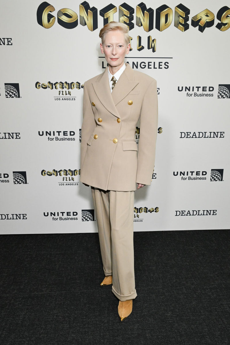 TILDA SWINTON WORE SCHIAPARELLI  TO THE 2024 DEADLINE CONTENDERS FILM