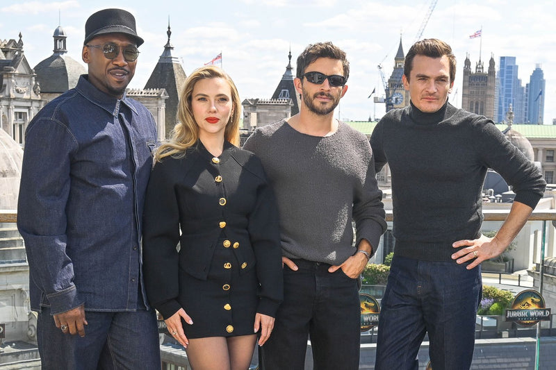 SCARLETT JOHANSSON WEARS SCHIAPARELLI AT THE JURASSIC WORLD: REBIRTH PHOTOCALL