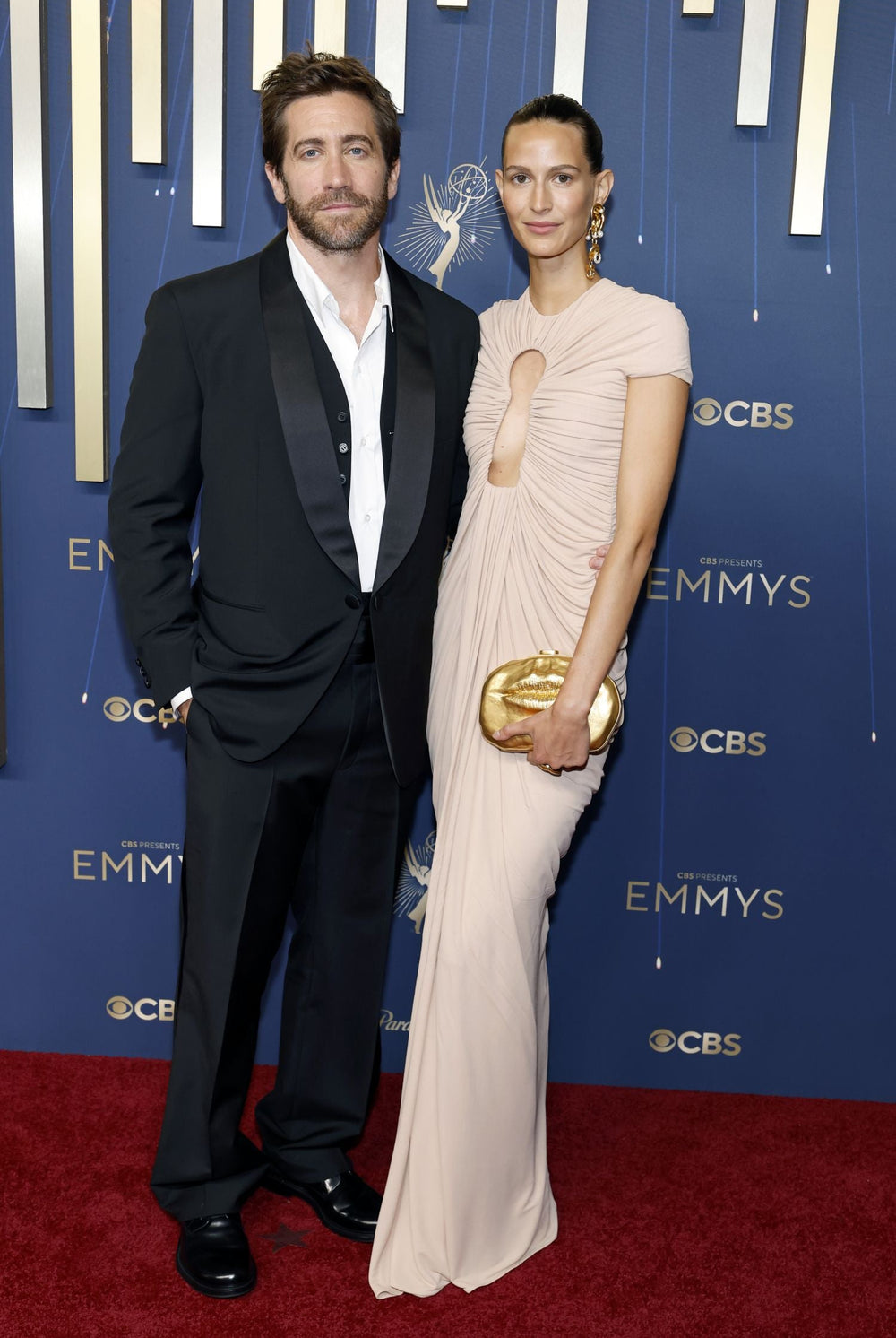 JEANNE CADIEU WEARS SCHIAPARELLI<br>AT THE 77TH EMMY AWARDS