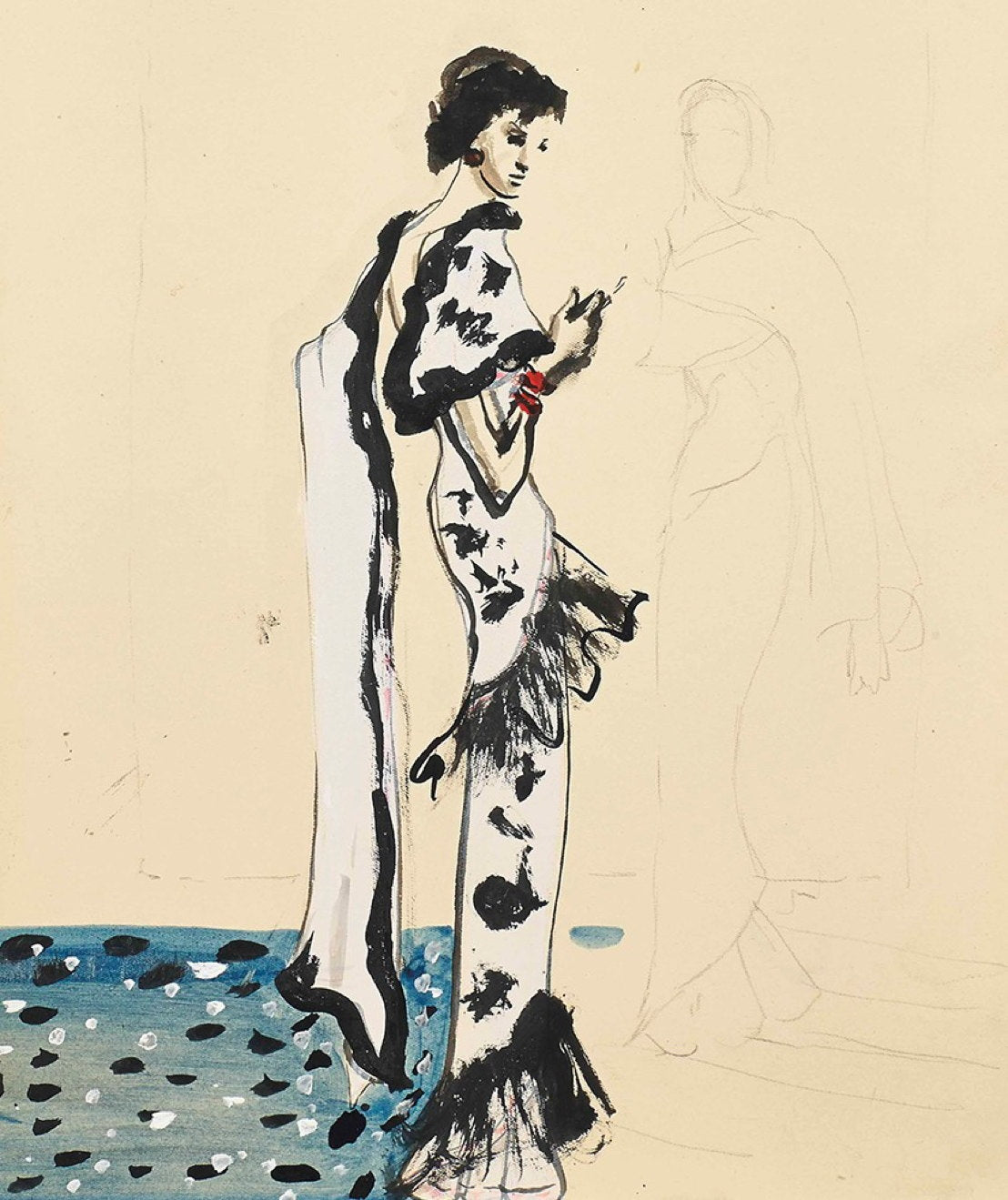 ILLUSTRATION D’UNE ROBE SCHIAPARELLI