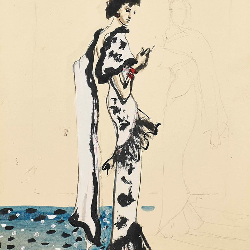 ILLUSTRATION D’UNE ROBE SCHIAPARELLI