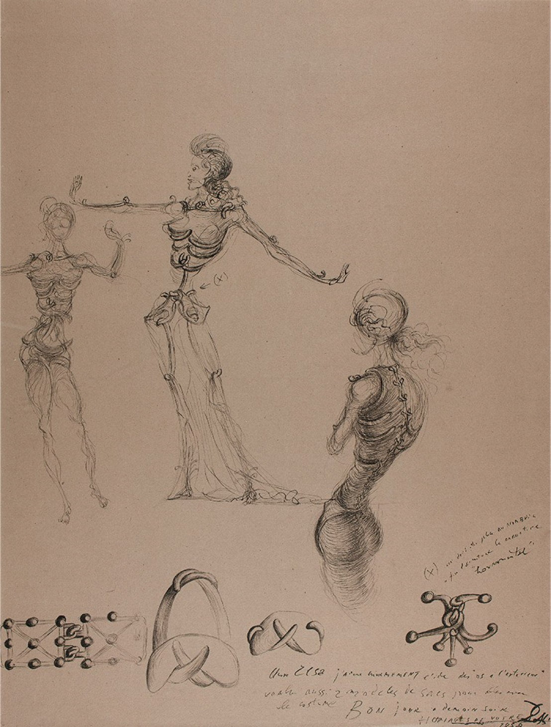 ROBE SCHIAPARELLI DITE « SQUELETTE »