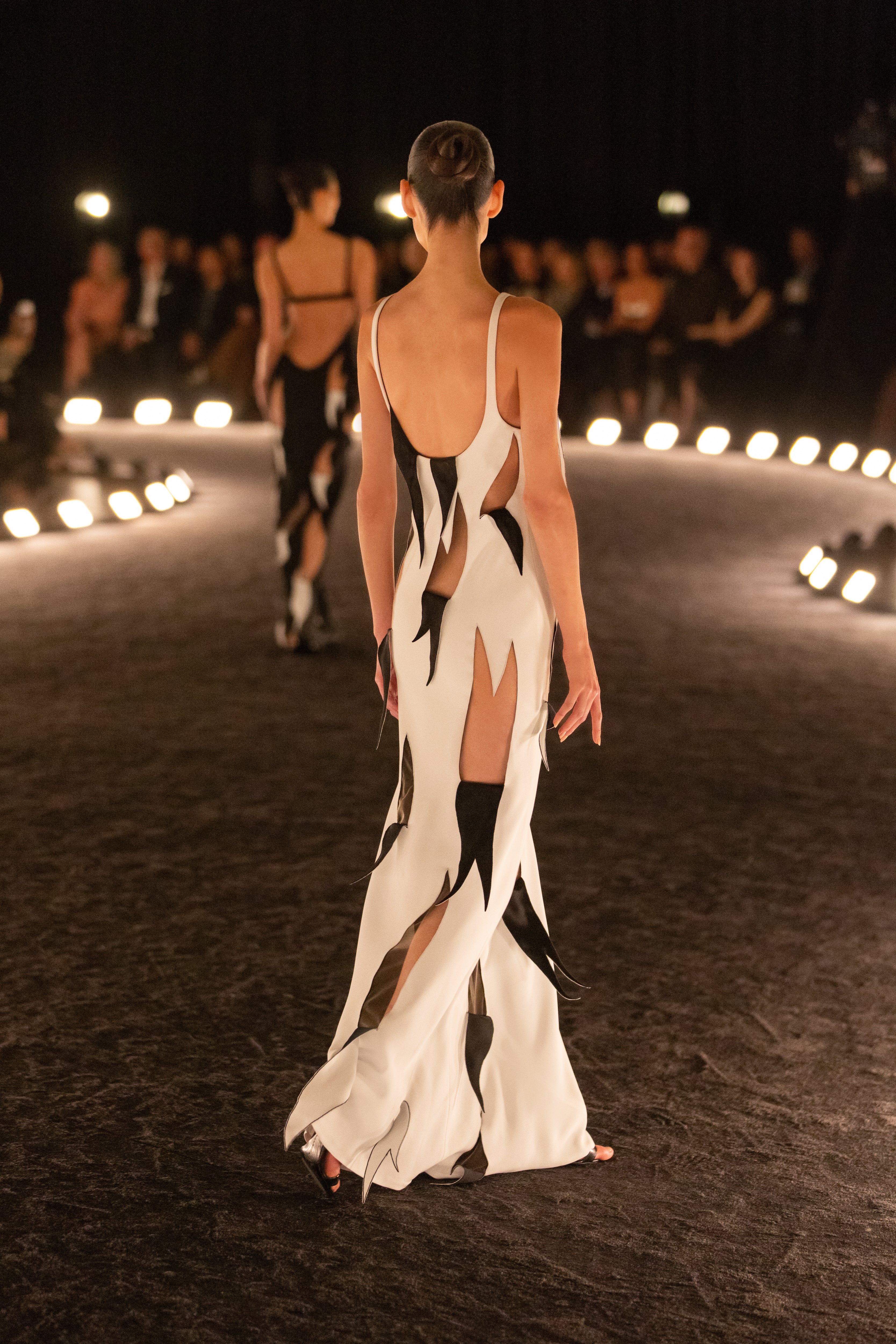 schiaparelli dress RUCHED CAPE DRESS