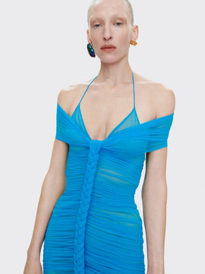 BRAIDED BALLERINA NECKLINE DRESS