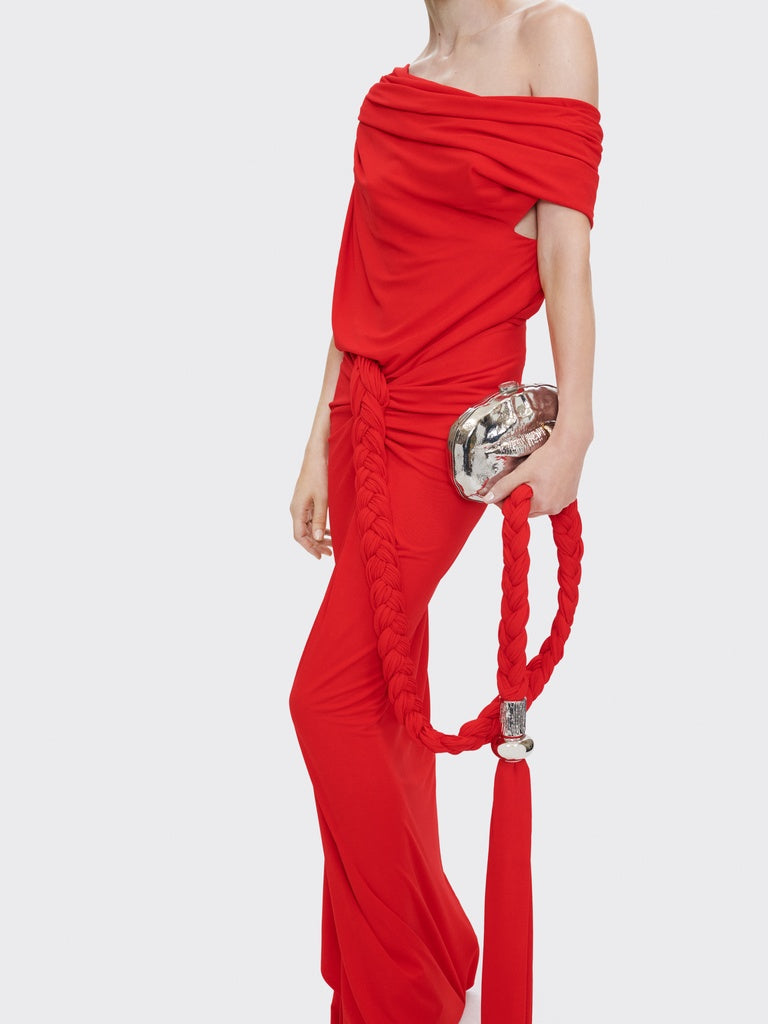 ASYMMETRICAL DRAPED TOP