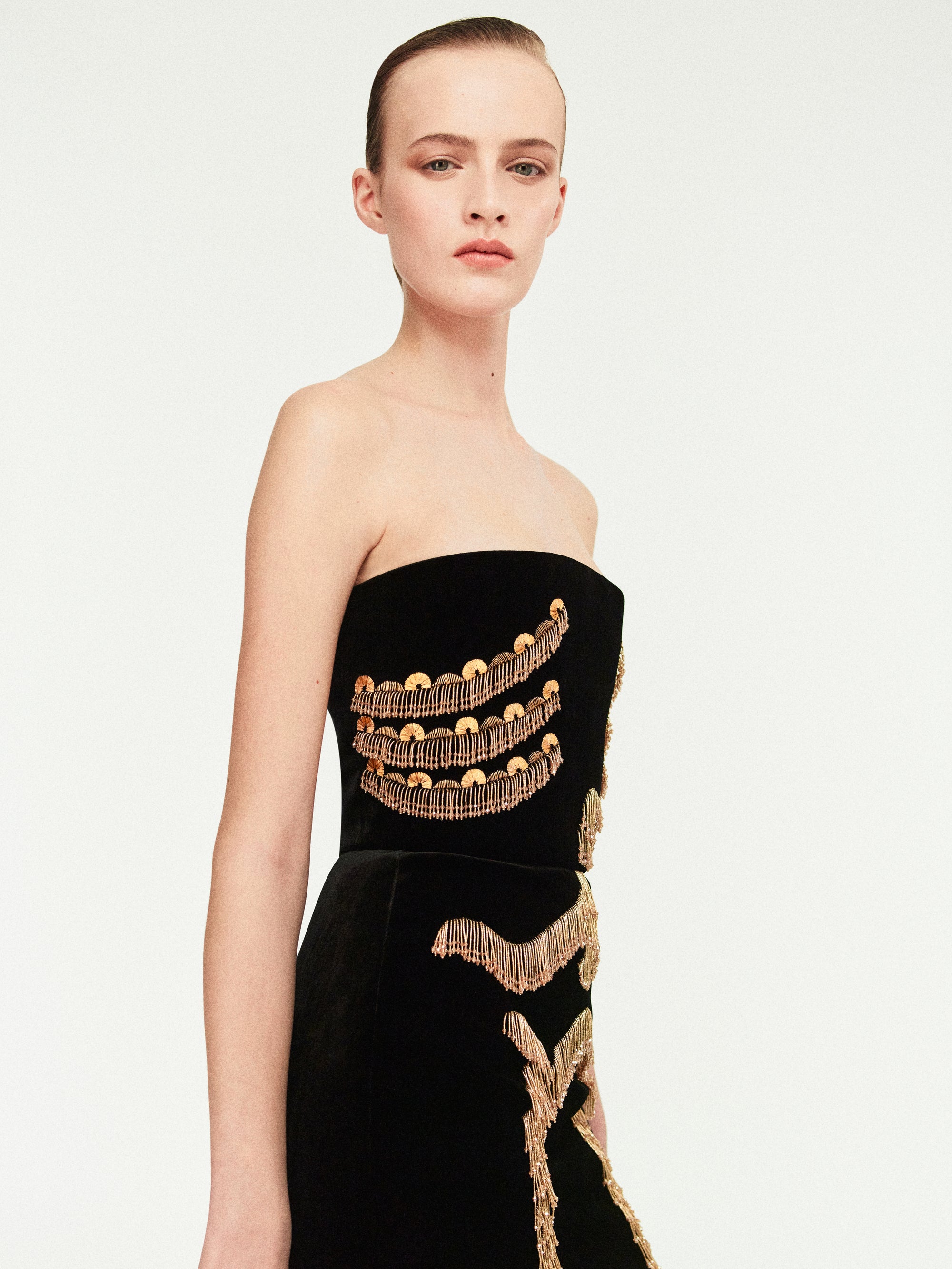 SKELETON BUSTIER DRESS