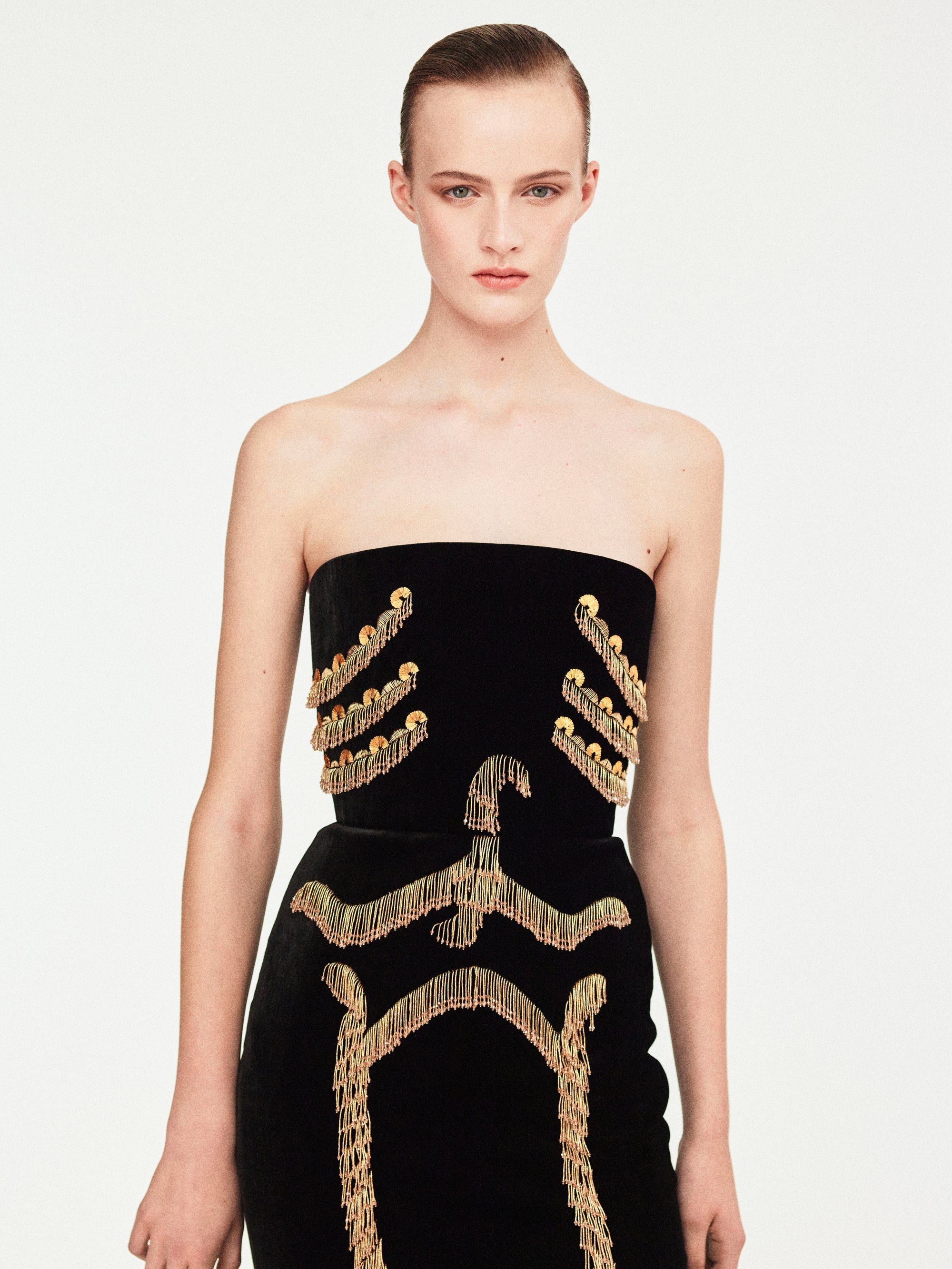 SKELETON BUSTIER DRESS