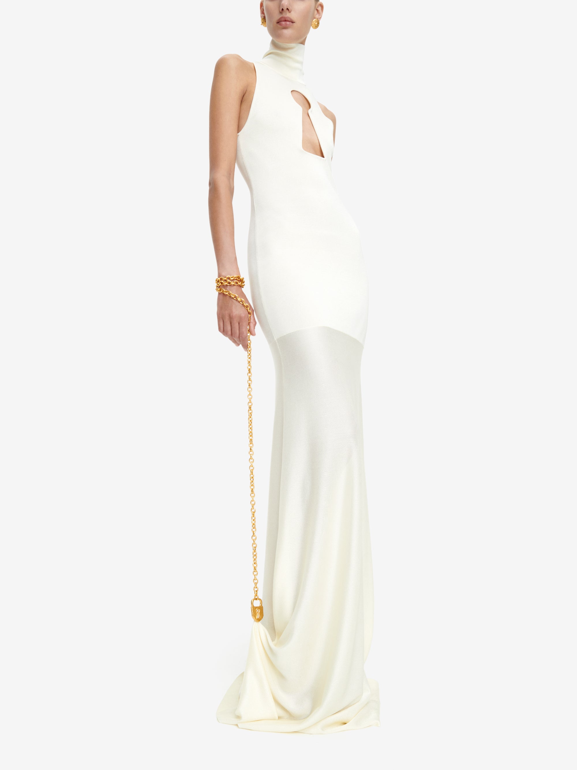 white keyhole dress KEYHOLE DRESS