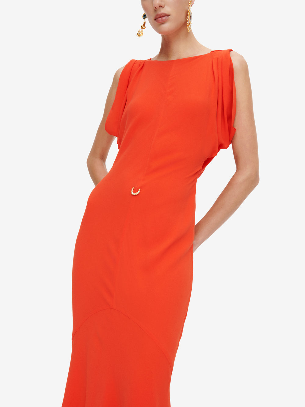 COWL BACKLESS DRESS COWL BACKLESS DRESS