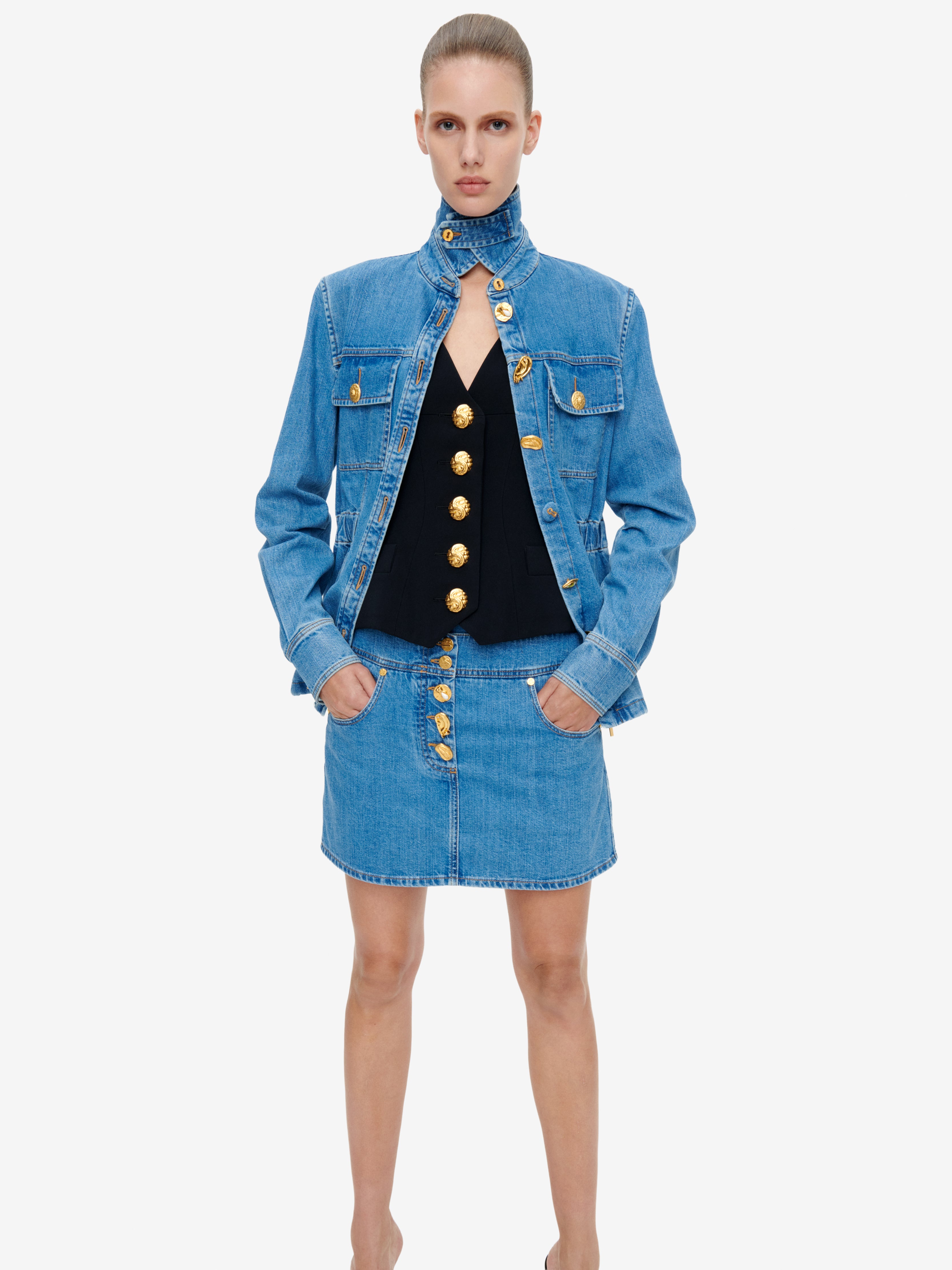DENIM MINISKIRT