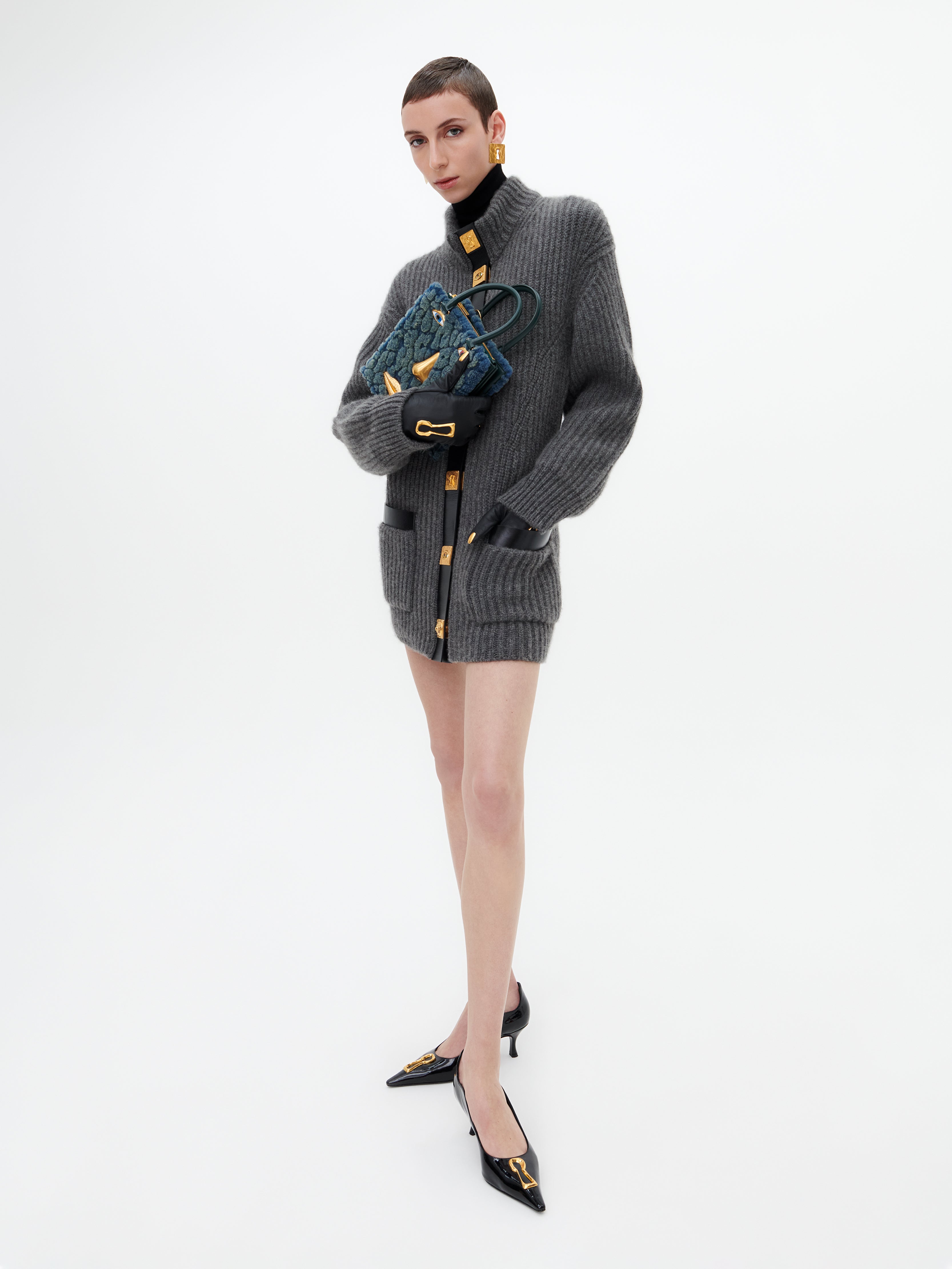 TROMPE L'OEIL SHORT LEATHER GLOVES