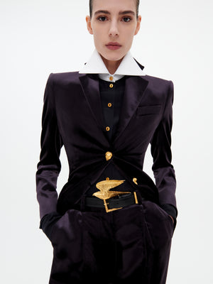 CONTRASTED COLLAR SHIRT 