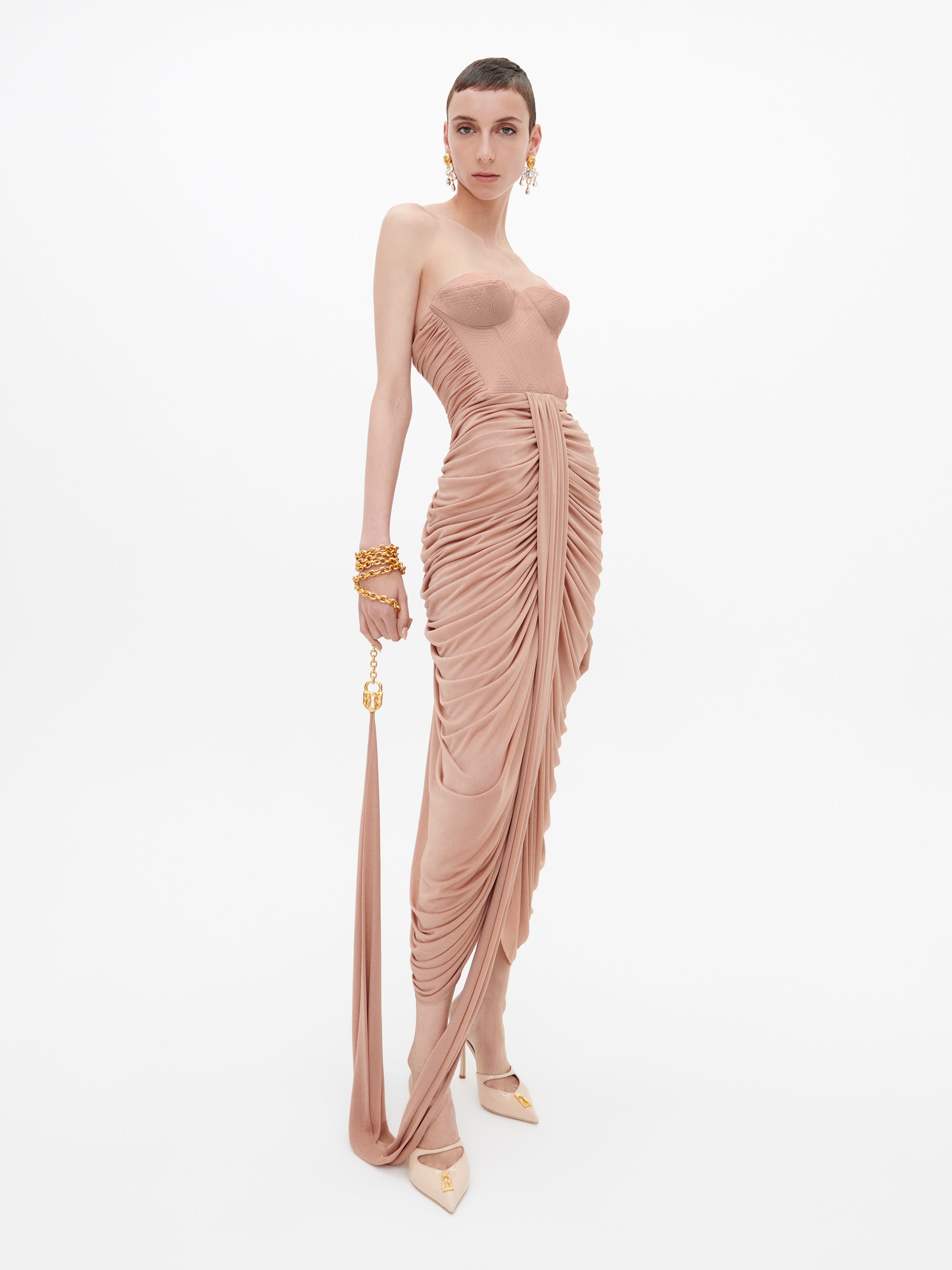 ROBE BUSTIER CHAÎNE BIJOUX