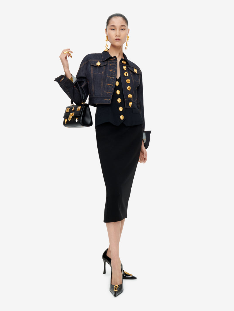 SHORT JACKET WITH ROUNDED SLEEVES