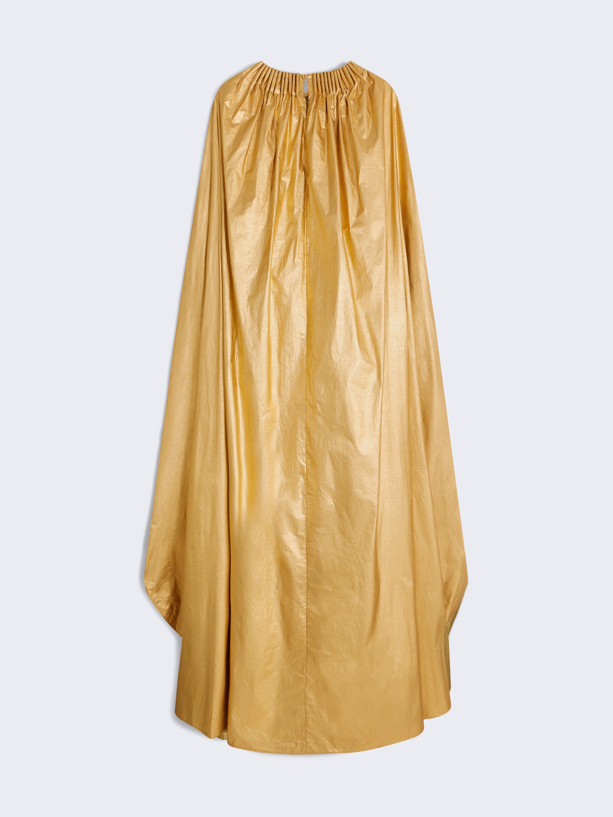RUCHED CAPE DRESS